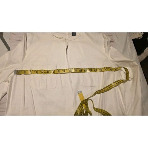 Hillard & Hanson Jacket Womens XL White Cotton Lycra NWT MSRP $42 Preppy - Picture 8 of 10